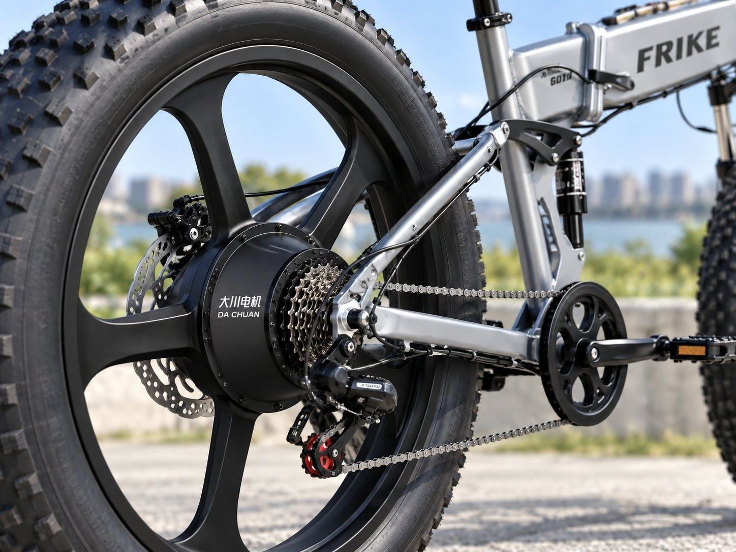 Dachuan hub motor installed on a folding e-bike